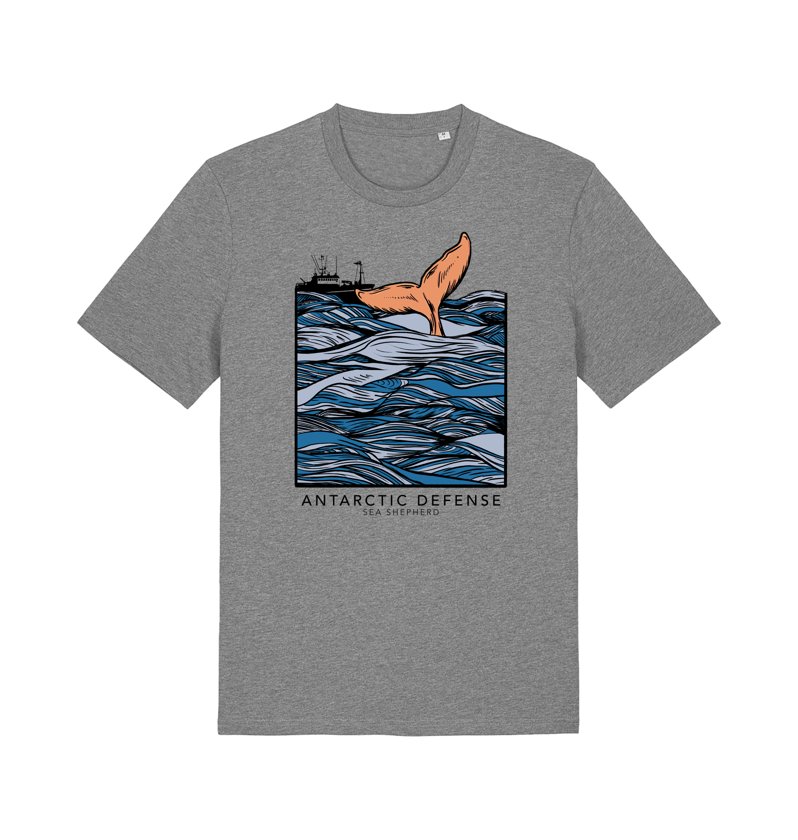 Mid Heather Grey Printed T-shirt Front